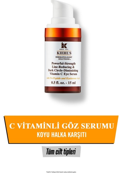 Powerful-Strength Koyu Halka Karşıtı Göz Serumu 15 ml – C Vitamini ve Hyalüronik Asit ile Aydınlatıcı ve Nemlendirici Etki