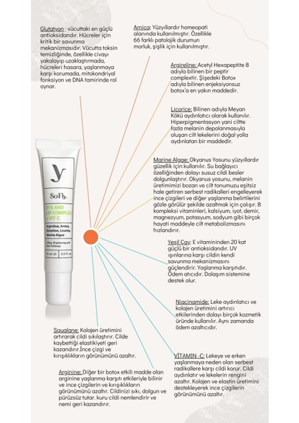 Göz ve Dudak Çevresi Kremi 15 ml – C Vitamini ve Peptit Kompleksi ile Morluk ve Şişlik Karşıtı Vegan Bakım fiyatları