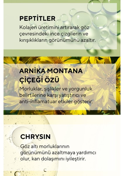 Arnica Montana Özlü Göz Altı Buz Terapi Kremi 12 ml – Morluk ve Torbalanma Karşıtı Soğuk Etki
