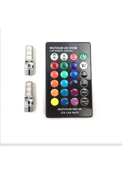 Kumandalı T10 Rgb LED Ampül Rgb Renkli modelleri