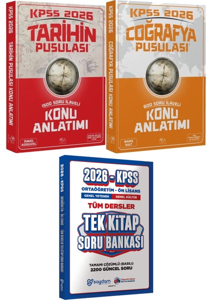2026 Kpss Tarihin Pusulası Coğrafya Pusulası Konu Anlatımı - Ortaöğretim Ön Lisans Tek Kitap Soru
