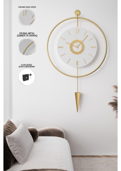 Kadranlı-Masippi Dekoratif Metal(Mobilya)Duvar Saati fiyatları
