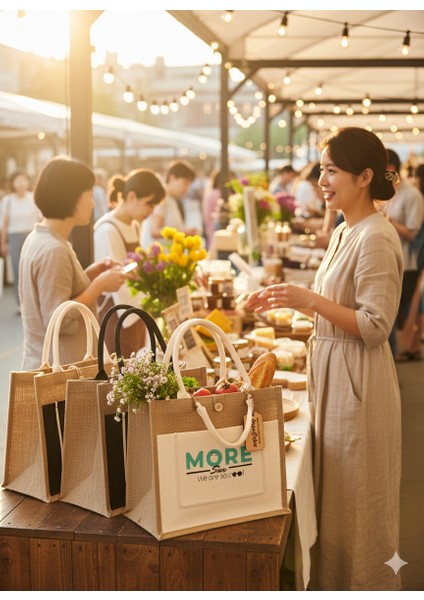 Sertifikalı Organik Jüt Keten plaj alışveriş taşıma çantası fırsatları