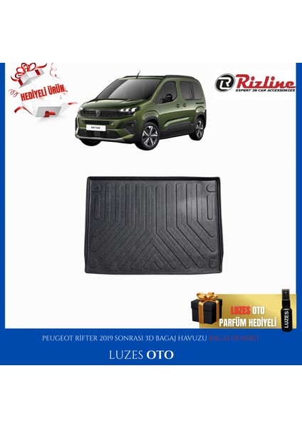 Peugeot Rifter 3D Bagaj Havuzu Bagaj Demirli 2023 Model Uyumlu