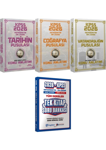 Ortaöğretim Ön Lisans Tarihin Coğrafya Vatandaşlığın Pusulası Konu - Ortaöğretim Ön Lisans Tek Kitap Soru