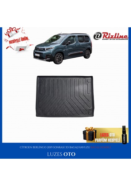 Citroen Berlingo 3D Bagaj Havuzu Bagaj Demirli 2023 Model Uyumlu