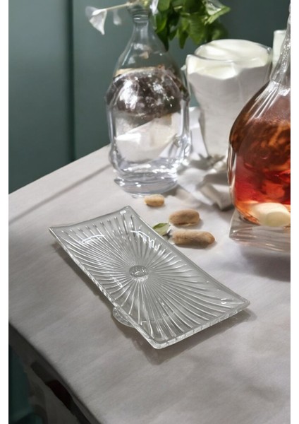 Ayaklı Sunumluk Servislik Tabak & Kek Kurabiye Pasta Tatlı Yemek Sunumluğu -30CM Diktörtgen Sunumluk indirimleri