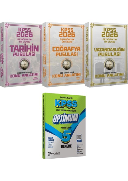 Ortaöğretim Ön Lisans Tarihin Coğrafya Vatandaşlığın Pusulası Konu - Lisans Optimum 5 Deneme