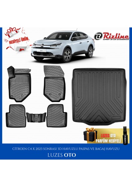 Citroen C4 x 3D Havuzlu Paspas ve Bagaj Havuzu 2024 Model Uyumlu