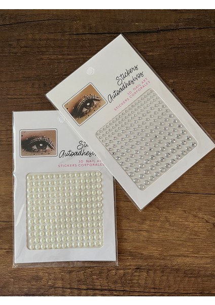 2 Adet Inci Taşlı Yapıştırma Tırnak Saç Makyaj Stickerı Yüz Taşı Yapışkanı Taş Sticker