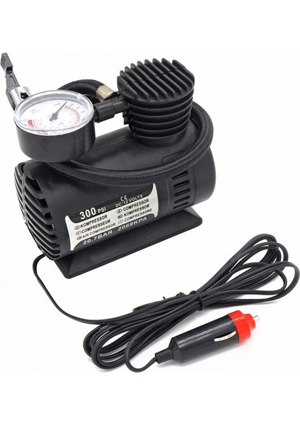 Plastik Gövdeli Siyah Mini Hava Kompresörü ( Lisinya )