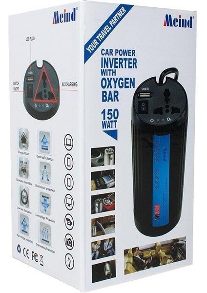 150 Watt DC12V Çakmaktan Power Inverter modelleri