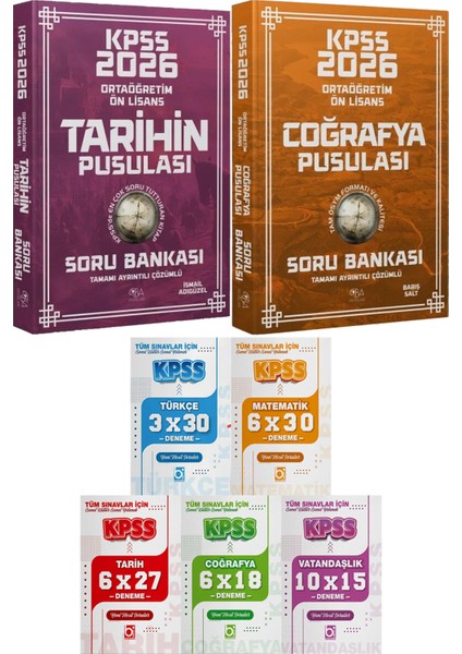 Kpss Ortaöğretim Ön Lisans Tarihin Coğrafya Pusulası Soru - 5 Ders 31 Deneme