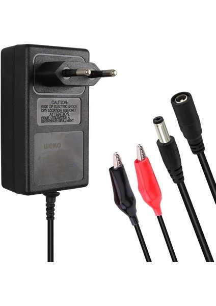 14.4 Volt - 2 Amper 5.5*2.5 mm Uçlu + Krokodil Aparatlı Akü Şarj Cihazı WK-29111
