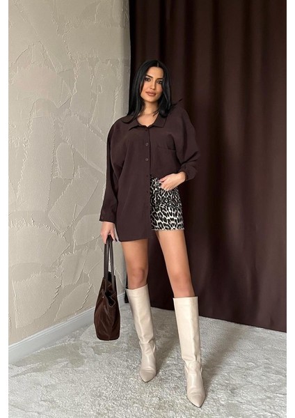 Kahverengi Salaş Gömlek fırsatları