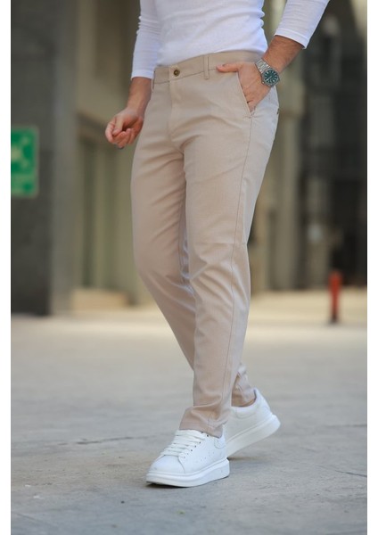 Erkek Düz Kesim Bilek Boy Kumaş Pantolon