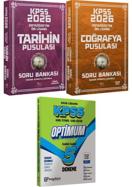Kpss Ortaöğretim Ön Lisans Tarihin Coğrafya Pusulası Soru - Lisans Optimum 5 Deneme