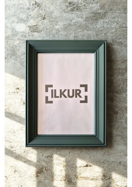 A4 Boyutunda (21X30 Cm) Ihlamur Yeşili Çerçeve