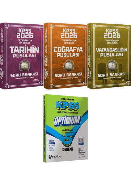 Ortaöğretim Ön Lisans Tarihin Coğrafyanın Vatandaşlığın Pusulası Soru - Lisans Optimum 5 Deneme