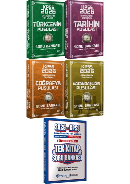 Ortaöğretim Ön Lisans Türkçenin Tarihin Coğrafyanın Vatandaşlığın Pusulası Soru - Ortaöğretim Ön Lisans Tek Kitap Soru