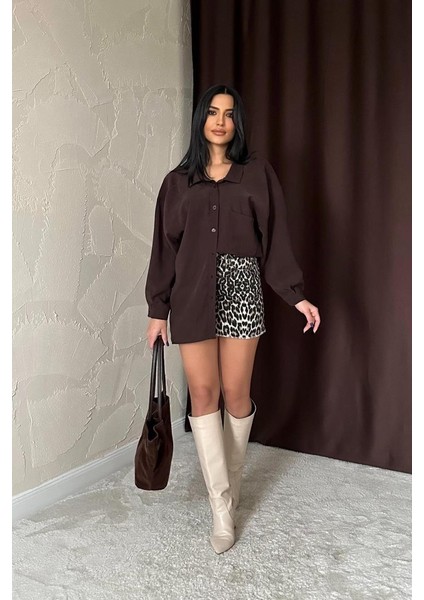 Kahverengi Salaş Gömlek