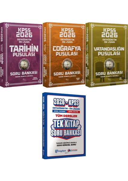 Ortaöğretim Ön Lisans Tarihin Coğrafyanın Vatandaşlığın Pusulası Soru - Ortaöğretim Ön Lisans Tek Kitap Soru