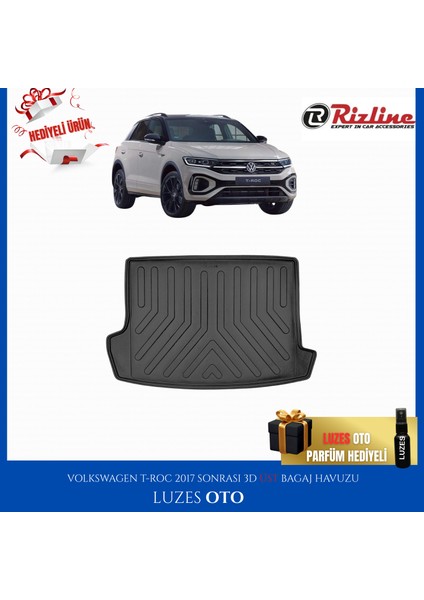 Volkswagen T-Roc 3D Üst Bagaj Havuzu 2018 Model Uyumlu