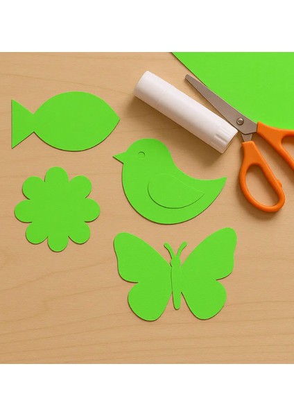 Fıstık Yeşili Fon Kartonu 100’LÜ Paket, 50X70 cm 100 gr El Işi Okul ve Hobi Malzemesi