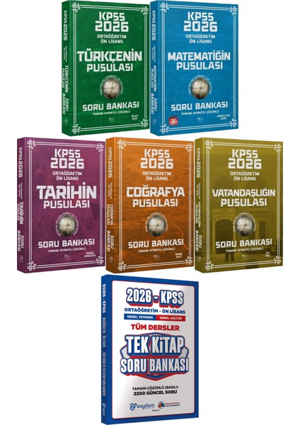 Ortaöğretim Ön Lisans Türkçenin Matematiğin Tarihin Coğrafyanın Vatandaşlığın Pusulası Soru - Ortaöğretim Ön Lisans Tek Kitap Soru