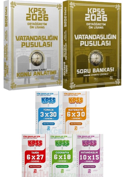 2026 Kpss Ortaöğretim Ön Lisans Vatandaşlığın Pusulası Konu ve Soru - 5 Ders 31 Deneme