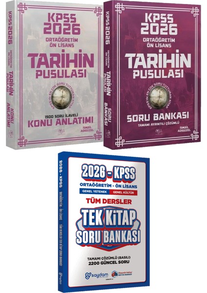 2026 Kpss Ortaöğretim Ön Lisans Tarihin Pusulası Konu ve Soru - Ortaöğretim Ön Lisans Tek Kitap Soru