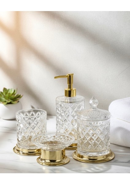 Krsital Gold Banyo Seti