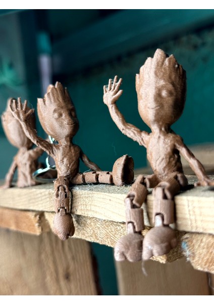 Groot Anahtarlık 1'Lİ Set – Hareketli Eklemli 3D Charm Biblo Figür Hediyelik
