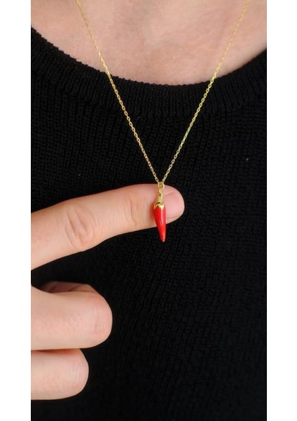 Kırmızı Biber Kolye 925 Ayar fırsatları