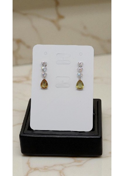 Damla Kesim Zultanit Taşlı 925 Ayar Gümüş Küpe fiyatları