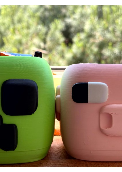 Minecraft Temalı 2’li Şekerlik & Kase Seti | Creeper ve Pig Tasarımı | fırsatları