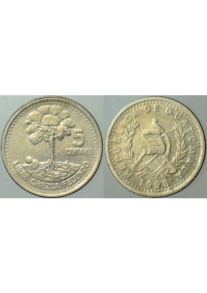 Guatemala 5 Centavos 1998.