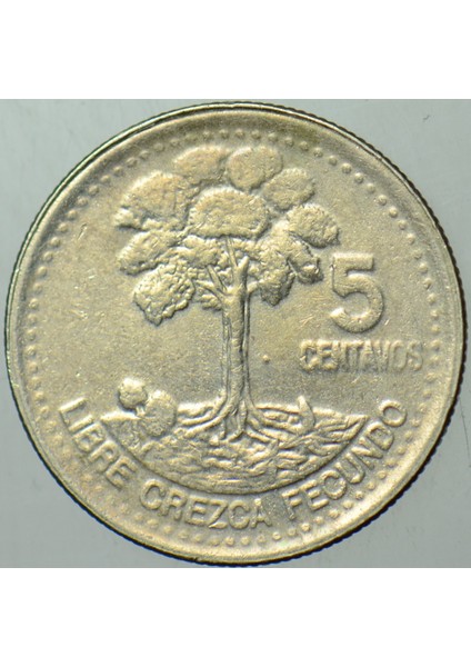 Guatemala 5 Centavos 1998. fiyatları