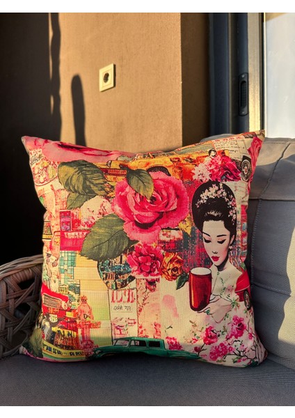 43X43 cm Pembe Düşler Baskılı Kırlent Kılıfı fiyatları