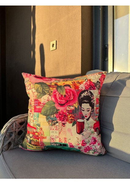 43X43 cm Pembe Düşler Baskılı Kırlent Kılıfı fırsatları