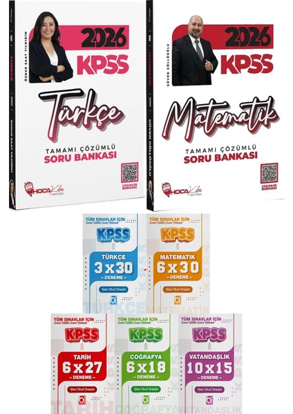 2026 Kpss Türkçe Matematik Tamamı Çözümlü Soru Bankası - 5 Ders 31 Deneme