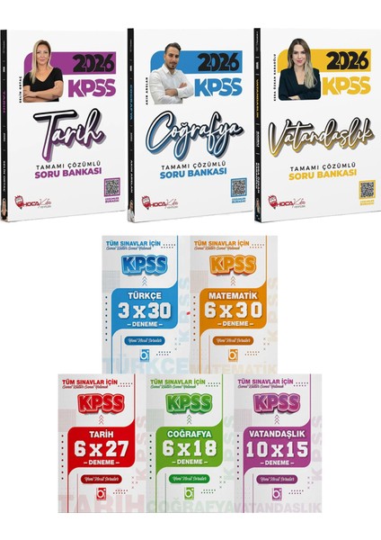 2026 Kpss Tarih Coğrafya Vatandaşlık Çözümlü Soru Bankası - 5 Ders 31 Deneme
