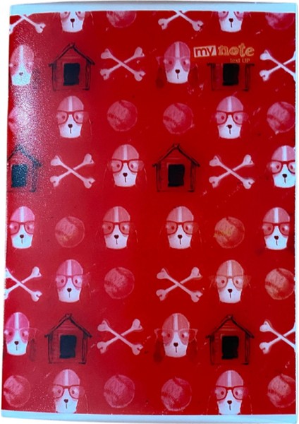 Text Up Defter A5 60 Yp Kareli - Kırmızı Köpek