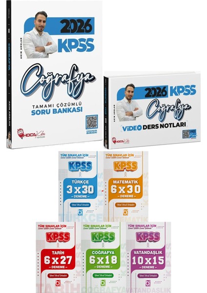 2026 Kpss Coğrafya Çözümlü Soru Bankası ve Video Ders Notları - 5 Ders 31 Deneme