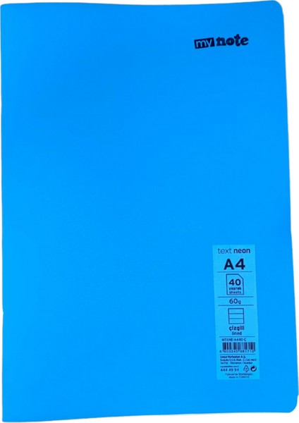 Text Neo Defter A4 40 Yp Çizgili - Mavi