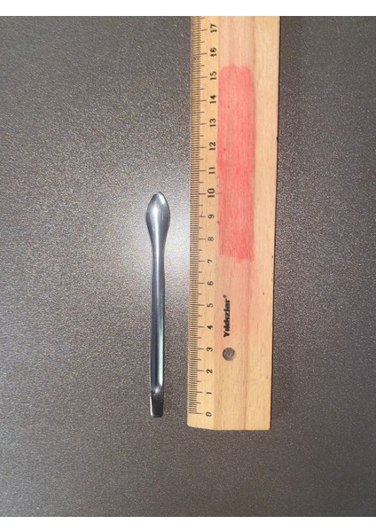 10 cm Çift Uçlu Paslanmaz Çelik Laboratuvar Kaşığı – Toz, Granül ve Numune Aktarım Spatulası