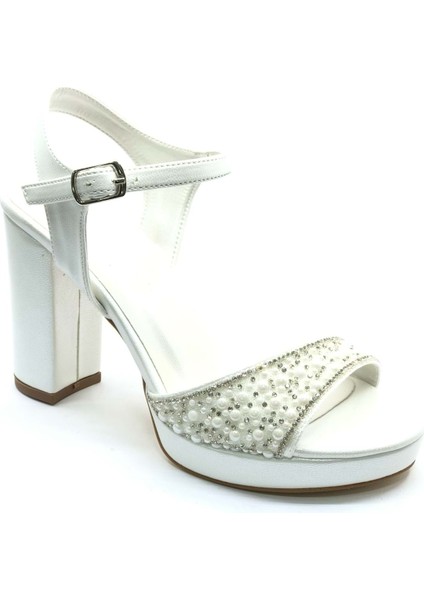 Feles Taşlı Platform Tek Bant Topuklu Kadın Abiye Ayakkabı fırsatları