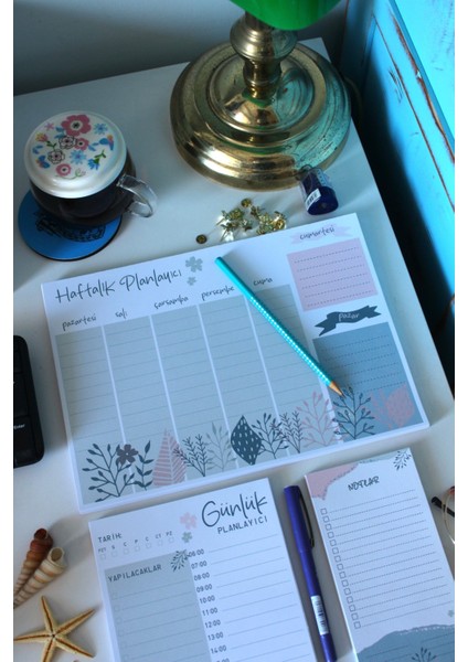 Adaçayı 3lü Planlayıcı Set (Haftalık-Günlük-Notluk) 40 Sayfa 110 gr fiyatları