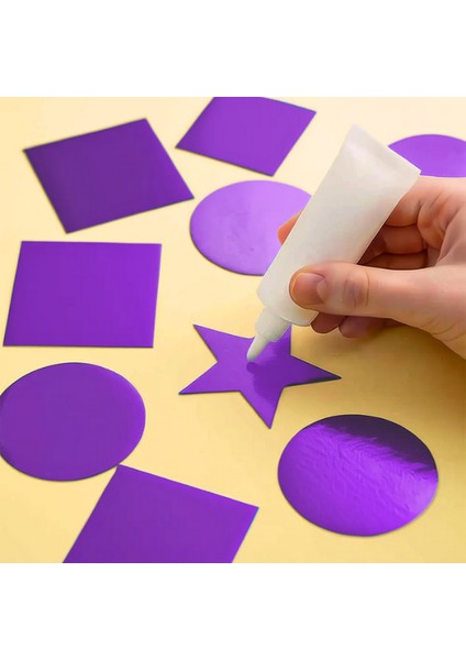 Metalize Karton 50X70 Mor Renk, 50 Adet, Okul Hobi Kırtasiye Malzemesi