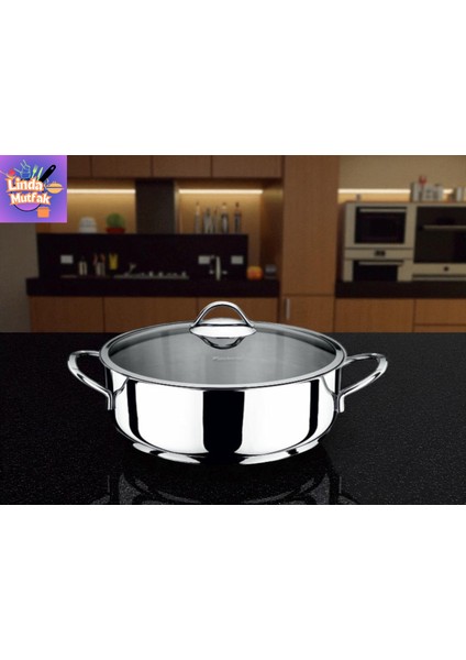 26 cm Basık Çelik Pilav Tenceresi